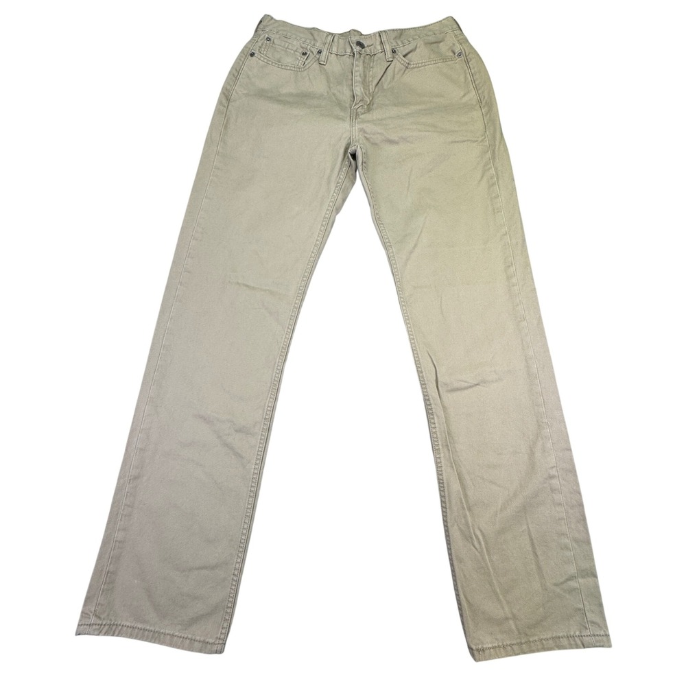 Levi's 514 Jeans Men's 32x34 Khaki Straight Leg Casual White Tab Skater Outdoors